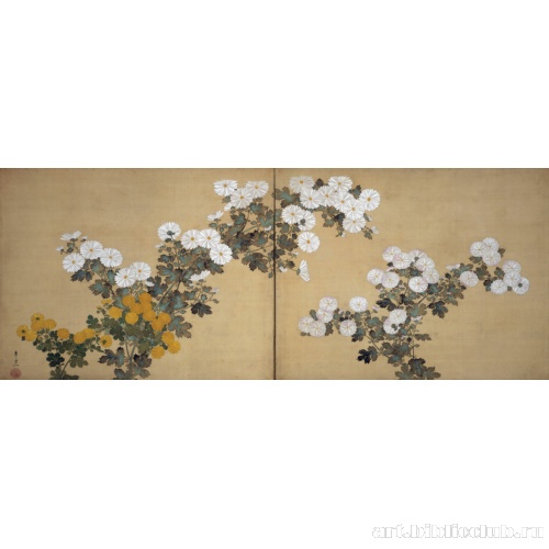 Хризантемы. Ширма