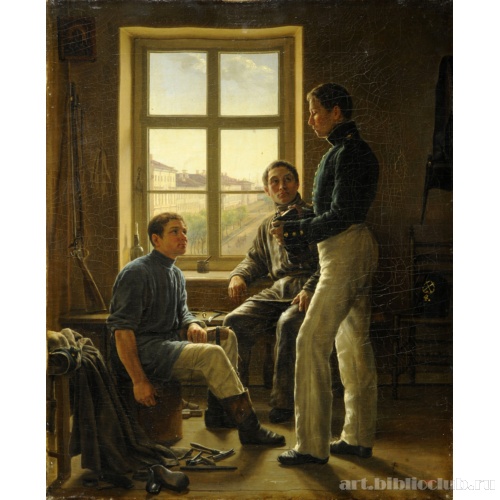 Матросы в сапожной мастерской