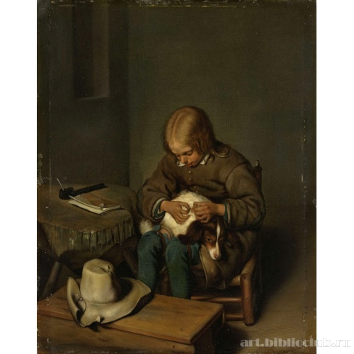 Мальчик, ищущий блох