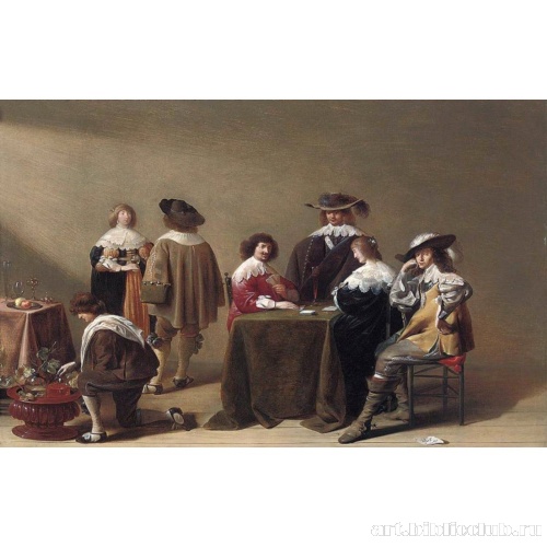 Элегантная компания играющая в карты