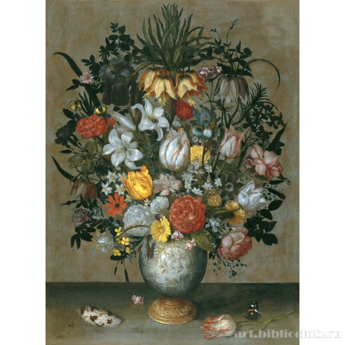 Цветы в китайской вазе