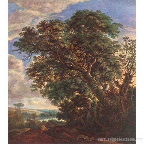 Пейзаж с рекой и деревьями