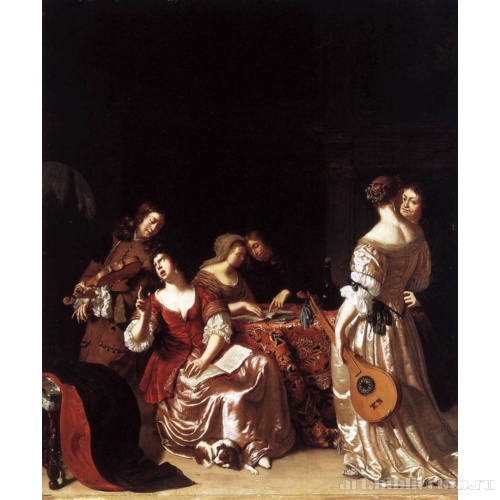 Компания музыкантов