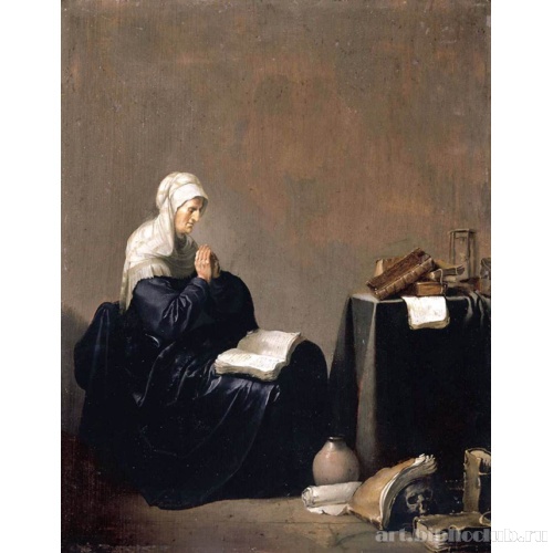 Женщина за молитвой