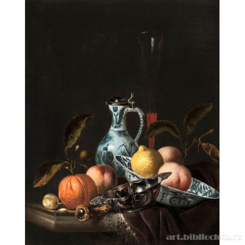 Натюрморт с фруктами и китайским фарфором