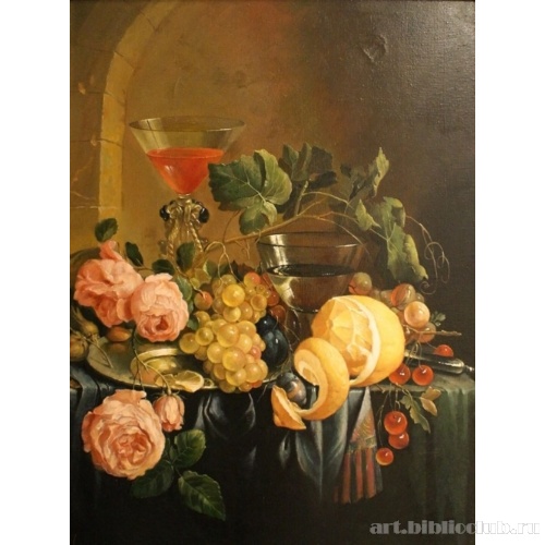Натюрморт с цветами и фруктами