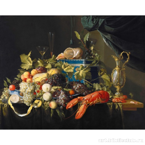 Натюрморт с фруктами и омаром