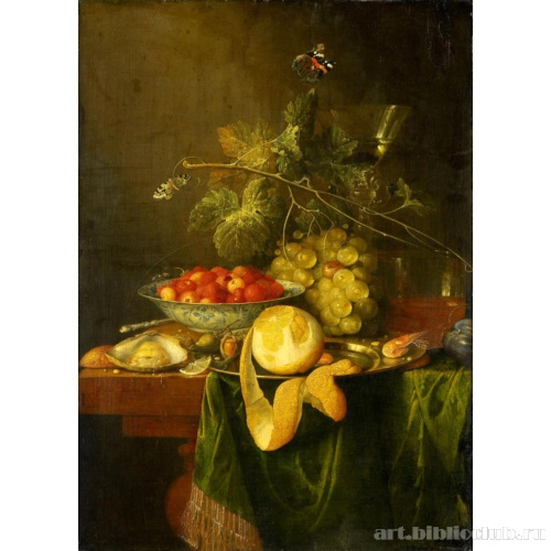 Натюрморт с очищенным лимоном