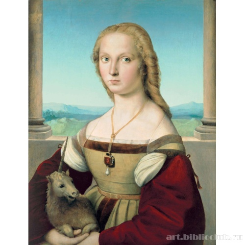 Портрет молодой женщины с единорогом