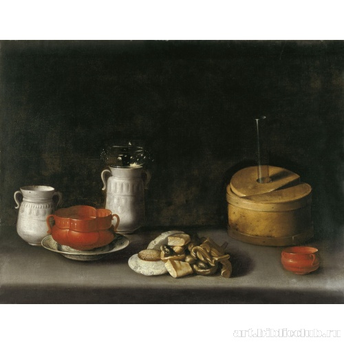 Натюрморт с керамической посудой с сладостями