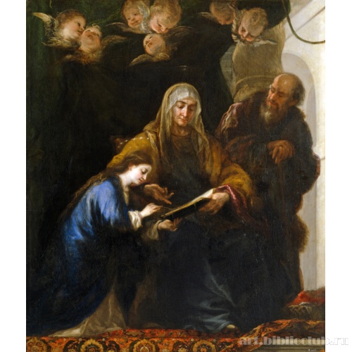 Святая Анна учит Деву Марию читать