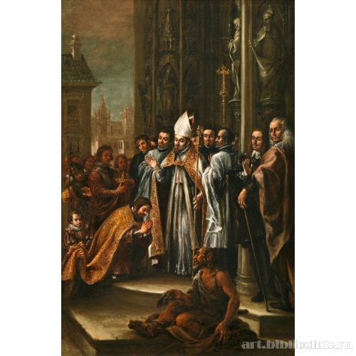 Святой Амвросий освобождает императора Феодосия