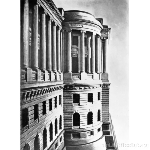 Модель Большого Кремлевского дворца. Фрагмент фасада со стороны Москвы-реки