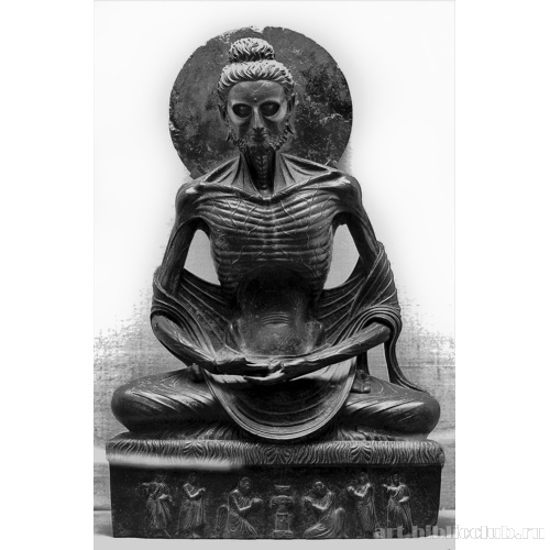 Будда Шакьямуни, истощенный постом