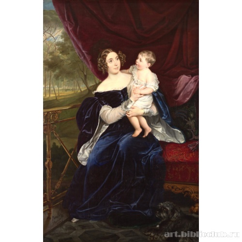 Портрет графини Ольги Ивановны Орловой-Давыдовой с дочерью Наталией Владимировной