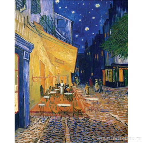 Терраса кафе ночью