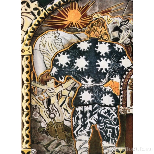 Камин «Вольга и Микула». Фрагмент