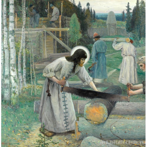 Труды преподобного Сергия. Триптих. Средняя часть