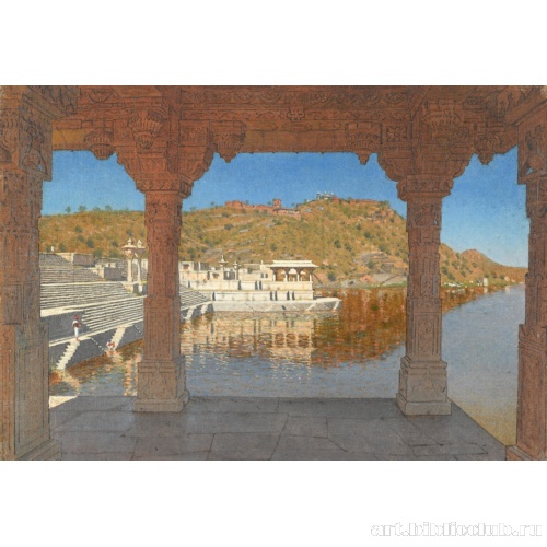 Раджнагар. Мраморная, украшеная барельефами набережная на озере в Удайпуре