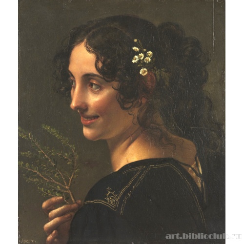 Цыганка с веткой мирта в руке