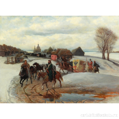 Вешний поезд царицы на богомолье при царе Алексее Михайловиче