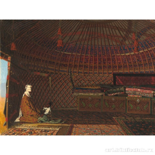 Внутренность юрты богатого киргиза