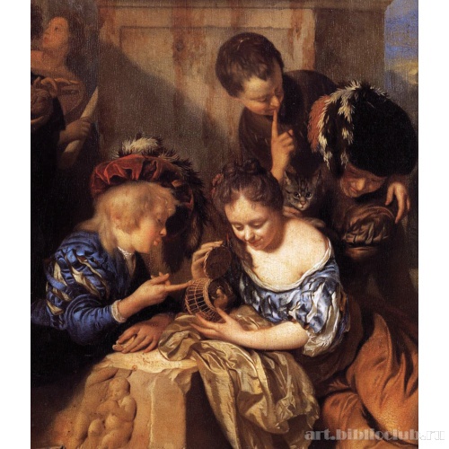 Дети, играющие перед скульптурной группой с Геркулесом. Фрагмент