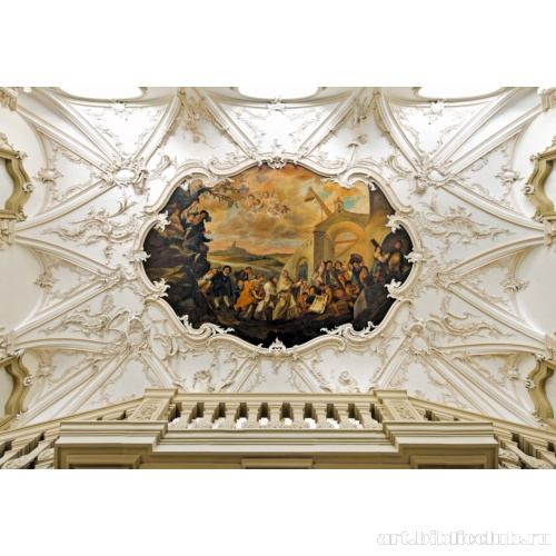 Аббатство Оберцель. Потолок парадной лестницы главного флигеля