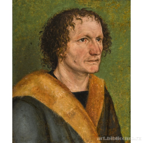 Портрет мужчины на зеленом фоне