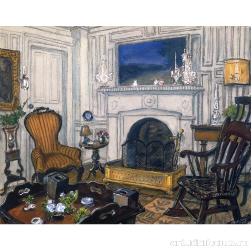 Интерьер с камином, США