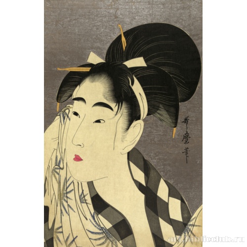 Женщина, вытирающая пот