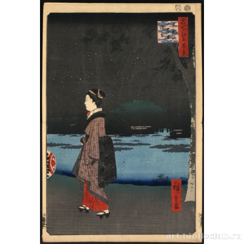 Ночной вид Мацутияма и канала Санъябори