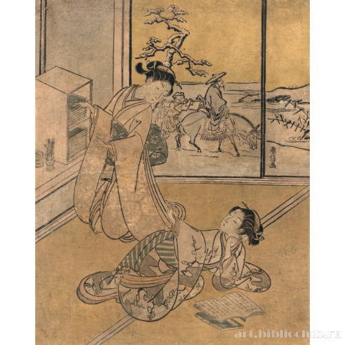 Две молодые девушки, читающие книги