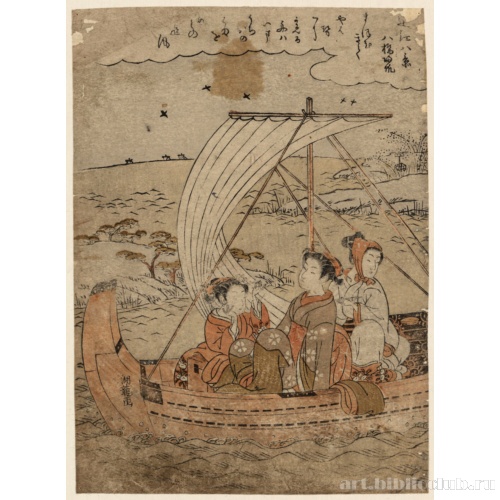 Возвращение парусных лодок близ Ябасэ