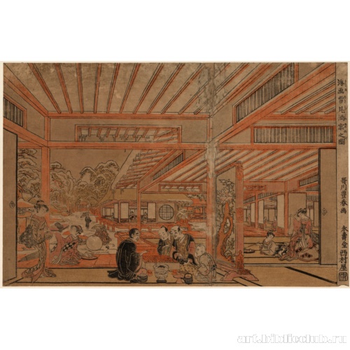 Панорамное изображение вечеринки во время снегопада