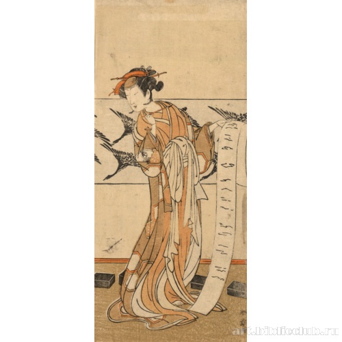 Актер Оноэ Тамидзо, пишущий письмо