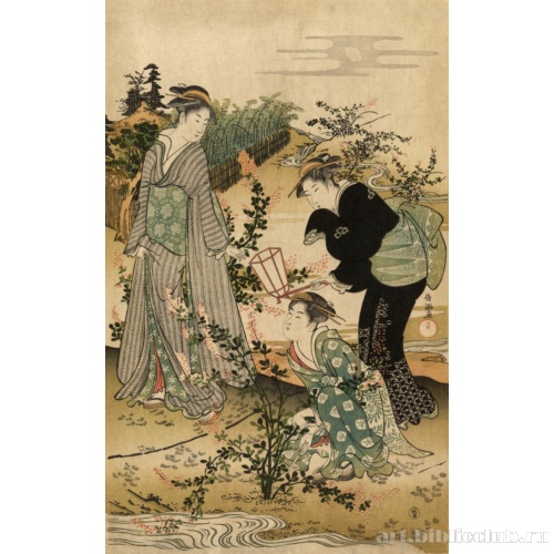 Японский клевер в районе Тамагава