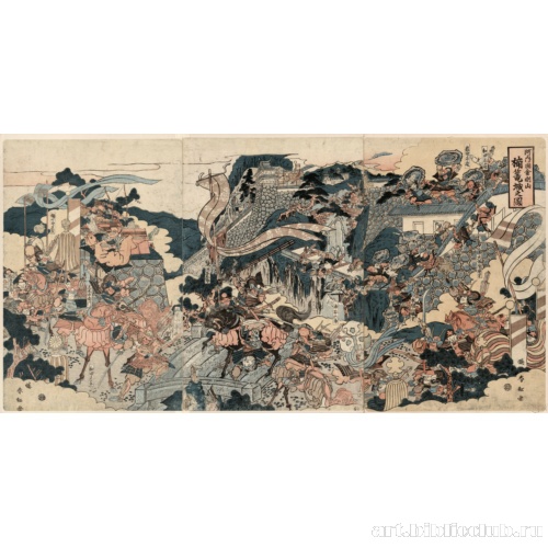 Воин Кусуноки, забаррикадировавшийся в Замке Акасака