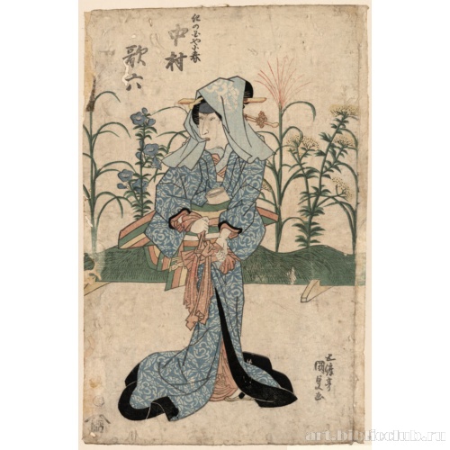 Актер Накамура Кароку в роли Кинокуния Кохару