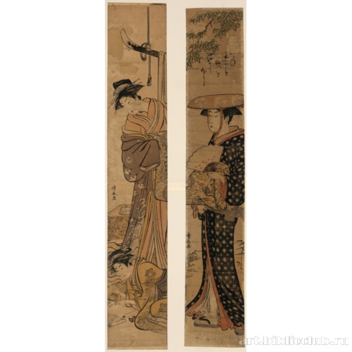 Куртизанка и слуга; Женщина в соломенной шляпе