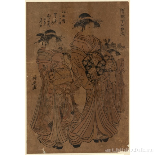 Куртизанка Хитомати из [публичного дома] Цутая в Эдомати Нитёмэ