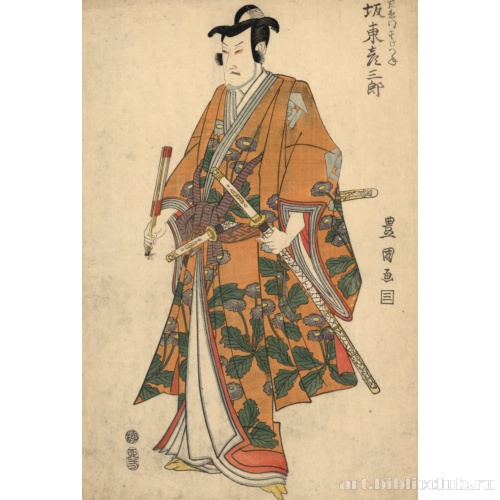 Актер Бандо Хикосабуро III в роли Саэмон Сукэцунэ