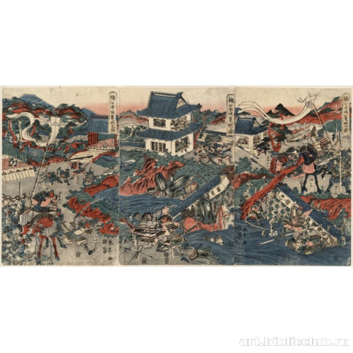 Воин Кусуноки, забаррикадировавшийся в Замке Акасака