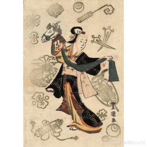 Девушка с глицинией и игрушечная лошадка