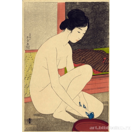 Женщина после купания