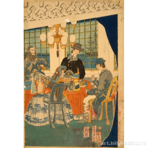 Гостиная в иностранном торговом доме в Йокогама