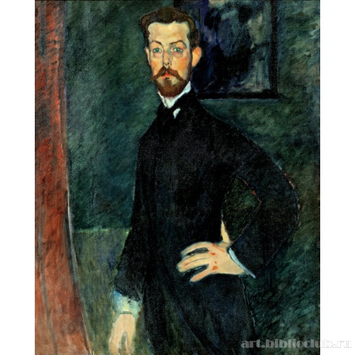 Портрет Поля Александра на зеленом фоне