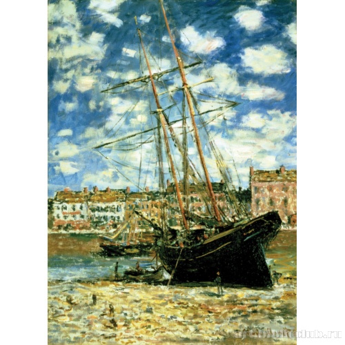 Лодка, лежащая в низком отливе