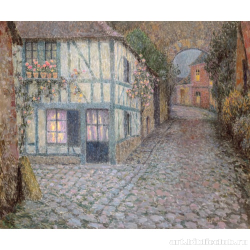 Старые ворота в сумерках