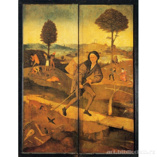 Воз сена. Триптих. Вид внешних створок